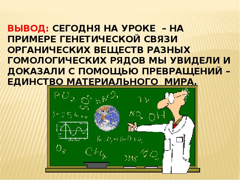 Генетическая связь органических веществ презентация