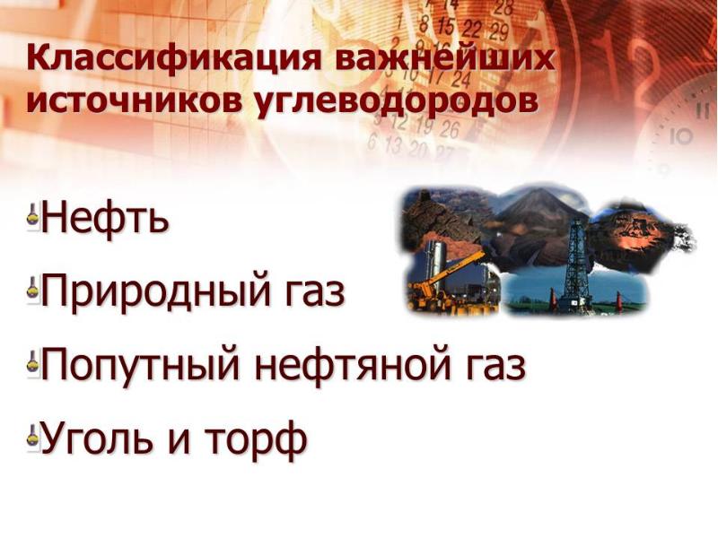 Природные источники углеводородов нефть презентация