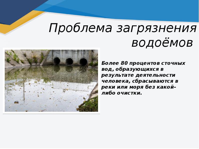 Проект проблема загрязнения воды