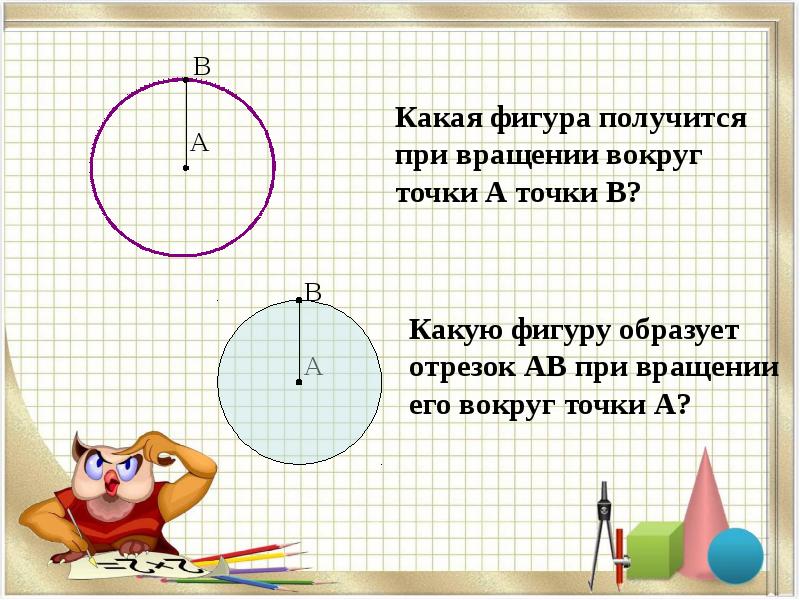 Оборот вокруг точки. Какая фигура получится. Какая фигура получается при вращении точки вокруг прямой?. Какую фигуру образуют точки. Какая фигура получится в ответе.