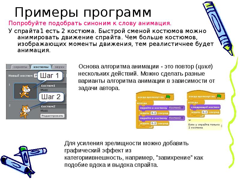 Управление поведением объектов в презентации это