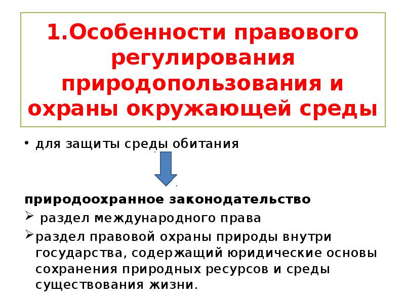 Правовые основы охраны природы презентация