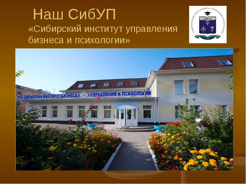 Сибирский институт бизнеса психологии