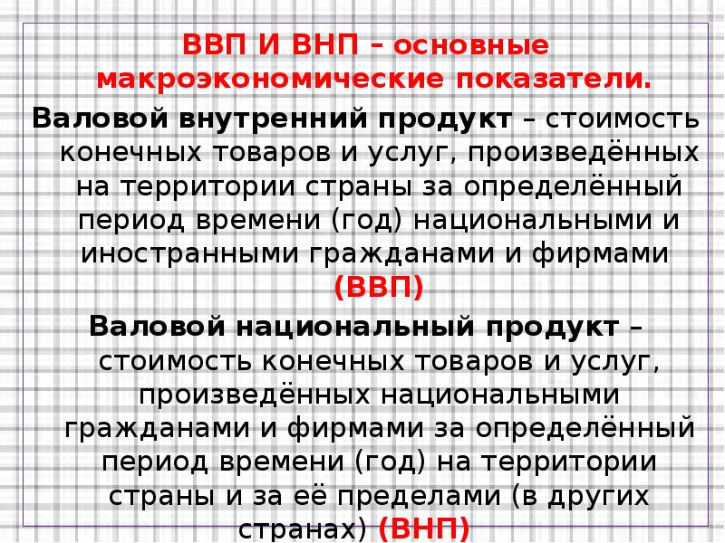 Конечные товары и услуги ввп. Основные макроэкономические показатели ВВП. Макроэкономические показатели ВВП И ВНП. Макроэкономика ВВП И ВНП. ВВП В макроэкономике.