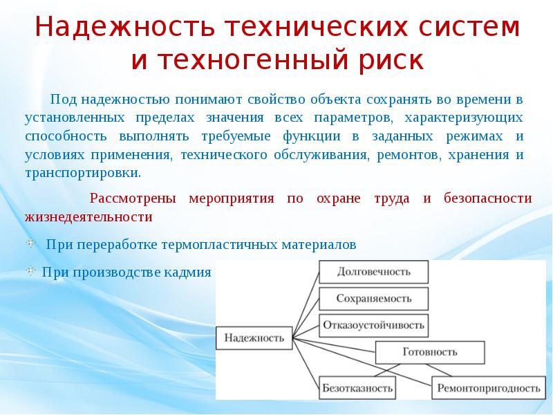 Виды технических систем. Надежность технических систем и техногенный риск. Надежность технических систем. Надежность технологических систем. Лекция. Надежность технических систем, техногенный риск..