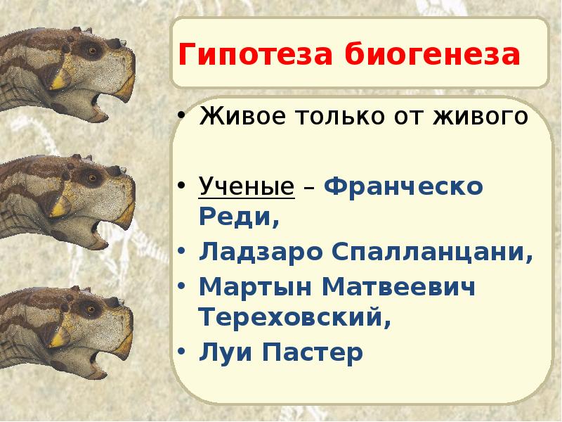Гипотеза биогенеза Живое только от живого Ученые – Франческо Реди, 