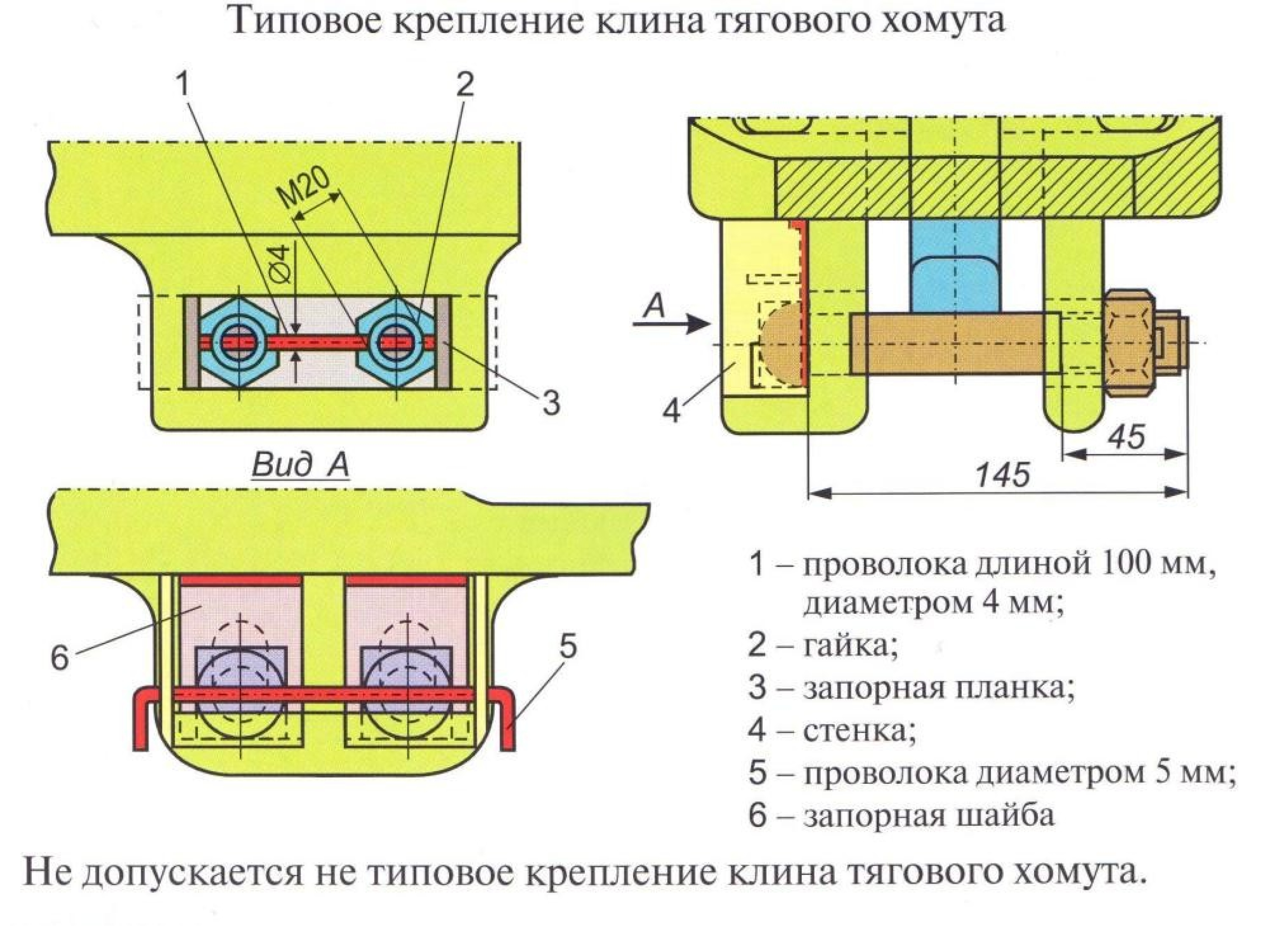 Клин тягового хомута. Крепление Клина тягового хомута автосцепки. Типовое крепление Клина тягового хомута. Крепление Клина тягового хомута грузового вагона. Устройство крепления Клина тягового хомута.