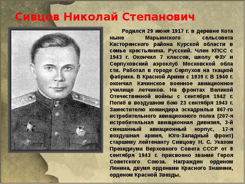 Герой советского союза курской битвы