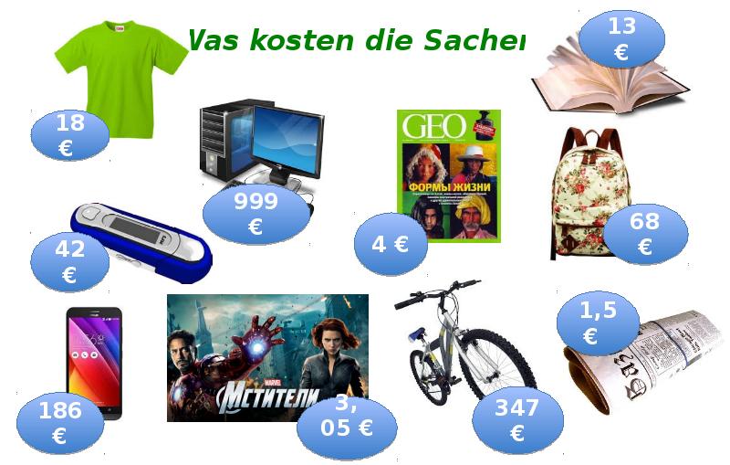 Was kosten die Sachen?