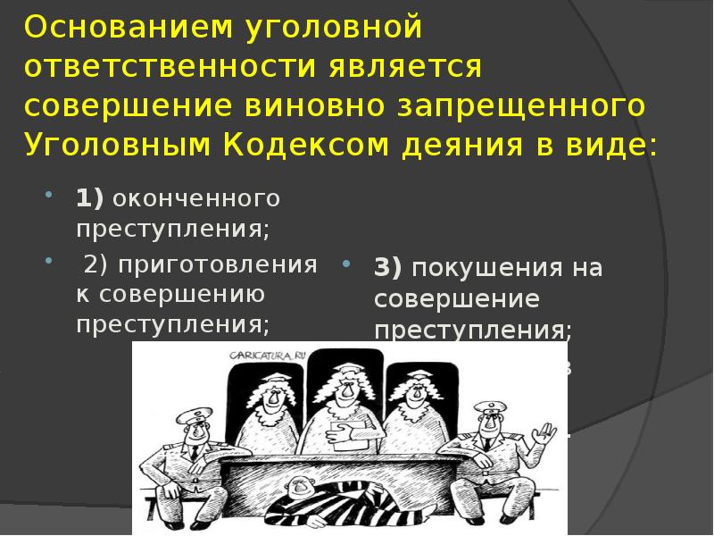 Основания уголовной ответственности презентация