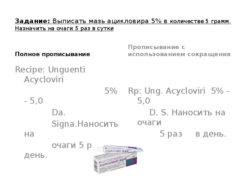 Правила выписывания твердых лекарственных форм