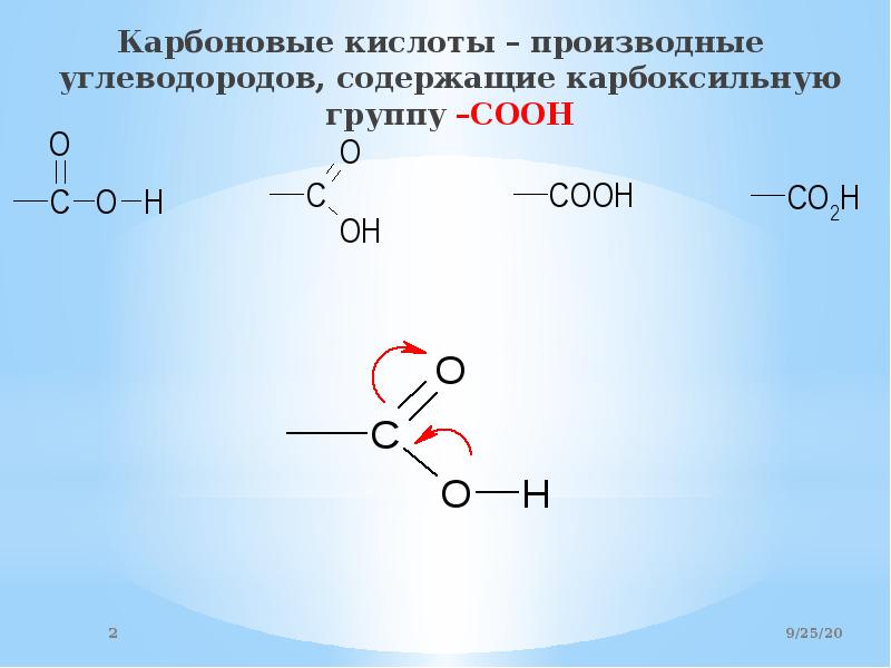 Индивидуальный проект карбоновые кислоты