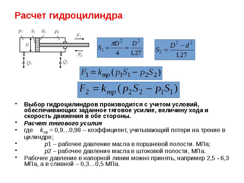 Расчет стенок цилиндра