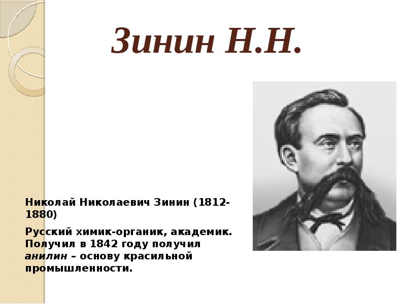 Николай зинин презентация