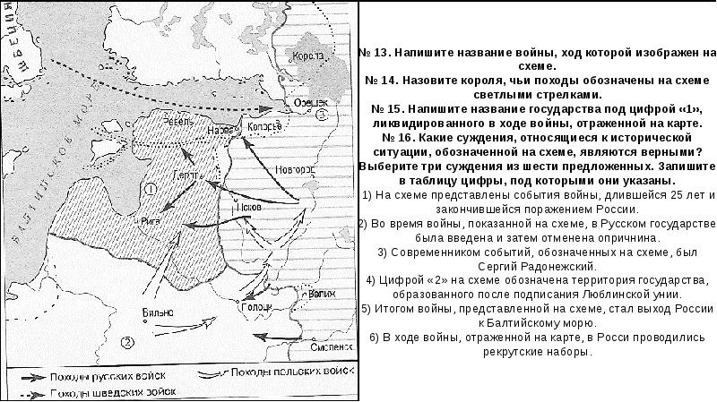 Рассмотрите схему и выполните задание напишите название войны события которой отражены на карте