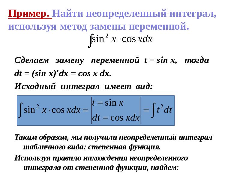 Интегрирование методом подстановки. Метод замены переменной в неопределенном интеграле. Методы интегрирования подстановка по частям. Интегрирование методом подстановки. Определенный интеграл метод замены переменной.