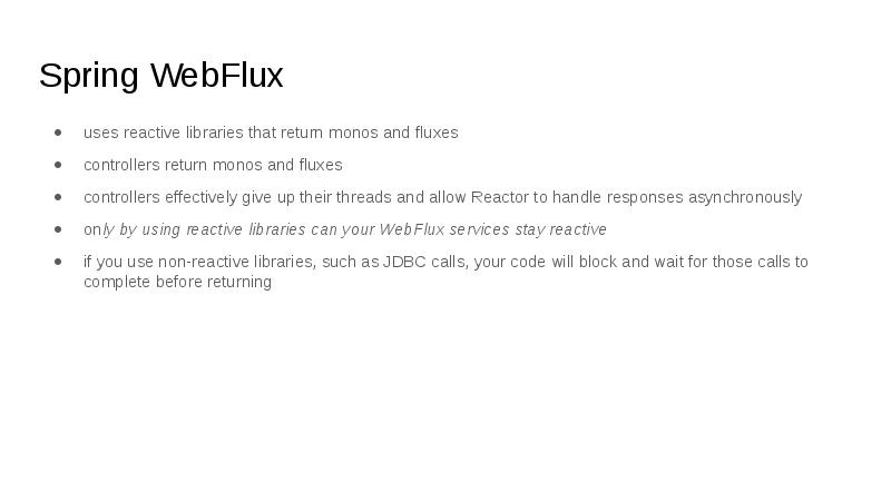 Spring Flux Reactive Systems