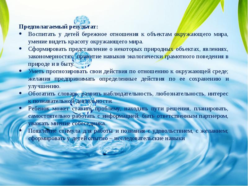 Проект волшебная водица