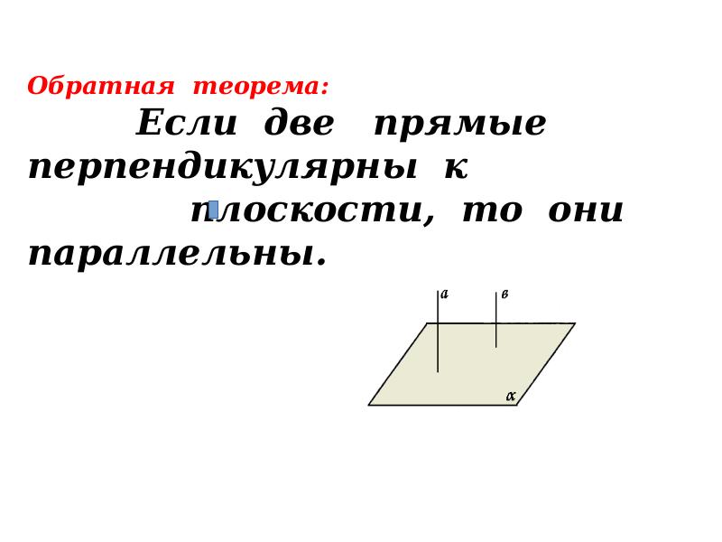 Перпендикулярные прямые в пространстве презентация