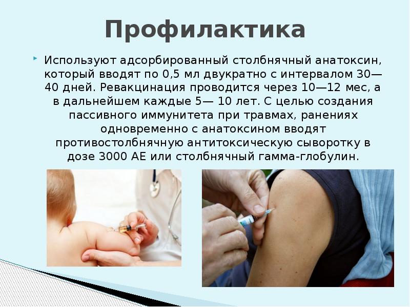 Прививка от дифтерии болит рука