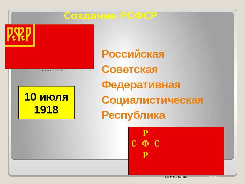 Кто создал рсфср. Создание РСФСР. Становление Советской власти презентация 10 класс. Возникновение РСФСР.