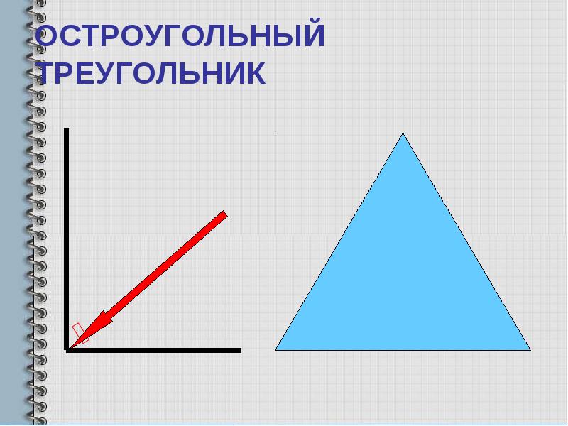 Виды треугольников показать на рисунках