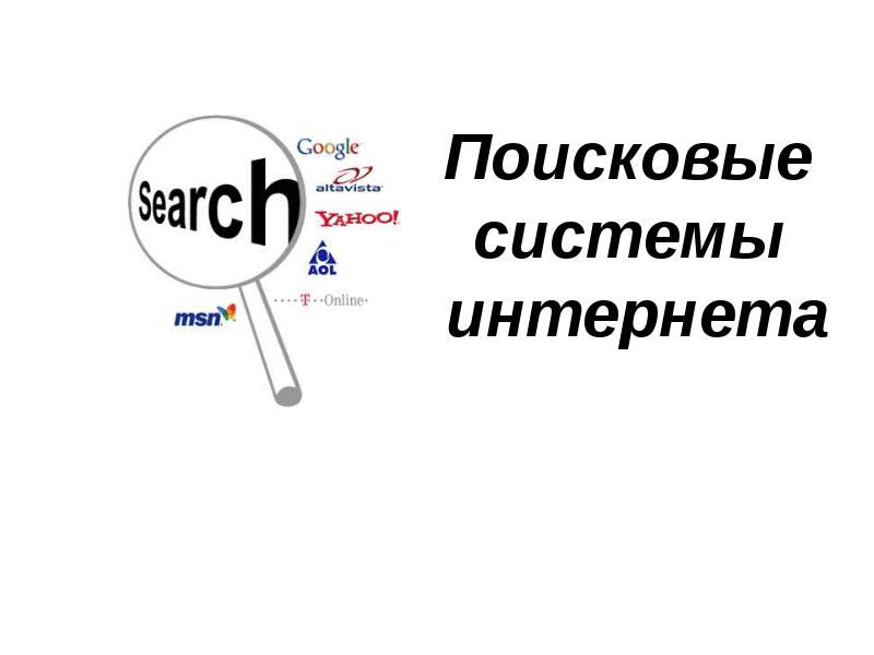 Презентация на тему поисковые системы в интернете