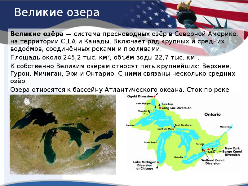 Великие американские озера презентация