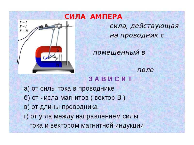 На проводник с током действует сила. На проводник с током помещенный в магнитное поле действует сила. Сила Ампера физика 11 класс. Сила Ампера на кольцо с током. Сила Ампера изогнутого проводника.