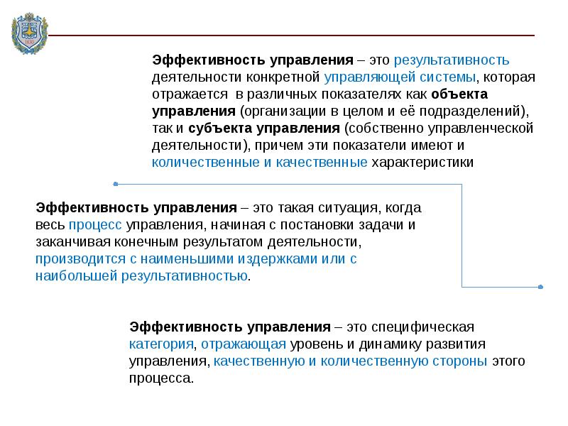 Понятие эффективность и результативность проекта