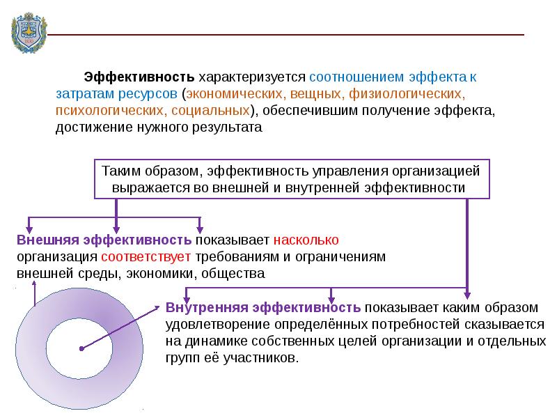 Понятие эффективность и результативность проекта