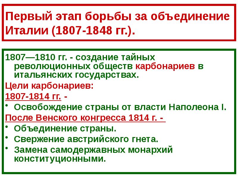 Объединение италии и германии презентация 9 класс