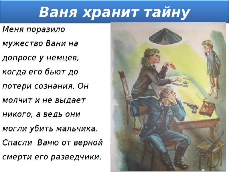 Как фашисты убедились что в букваре именно ваня рисовал схемы сын полка