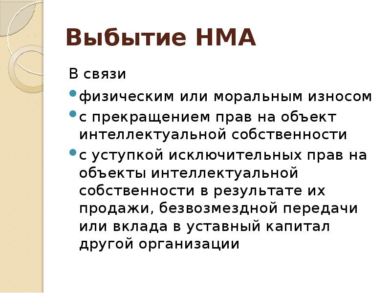 Учет нематериальных активов презентация