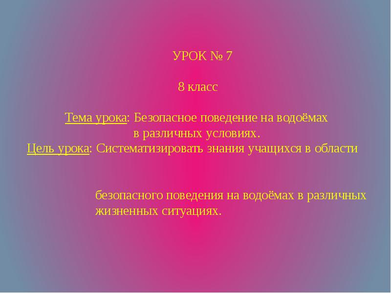 Проект презентация по обж 8 класс