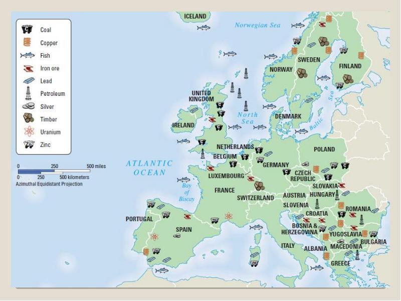 Нефть в зарубежной европе. Полезные ископаемые Европы карта. Карта полезных ископаемых зарубежной Европы. Природные ресурсы Европы карта. Полезные ископаемые Западной Европы карта.