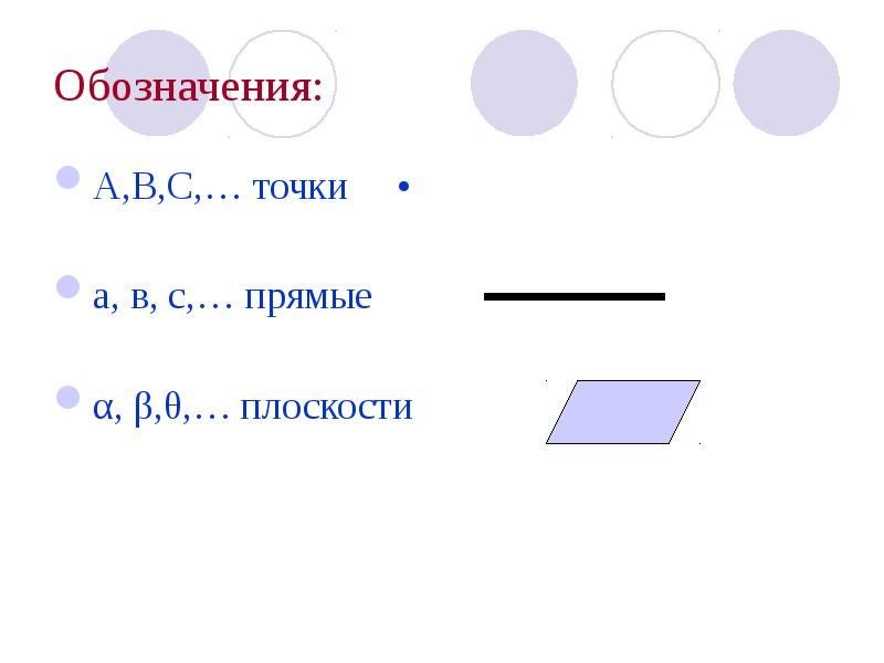 Прямые обозначаются. Обозначение прямой.