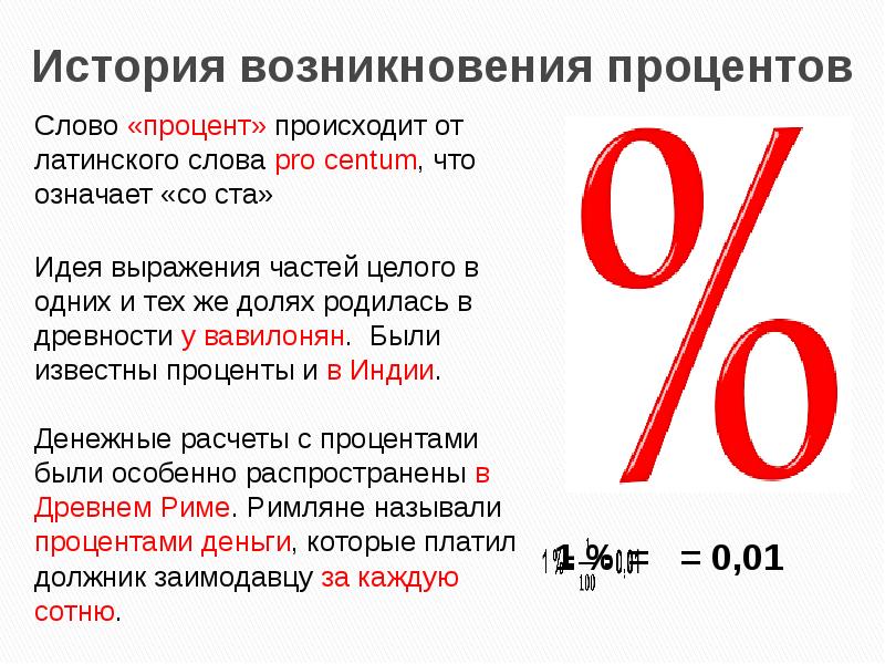 Изображать процент. История возникновения процентов. Текст с процентами. Возникновение слова процент. Что означает процент.