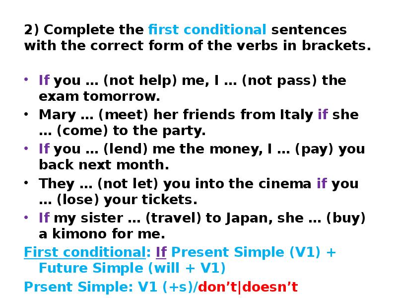 Conditionals