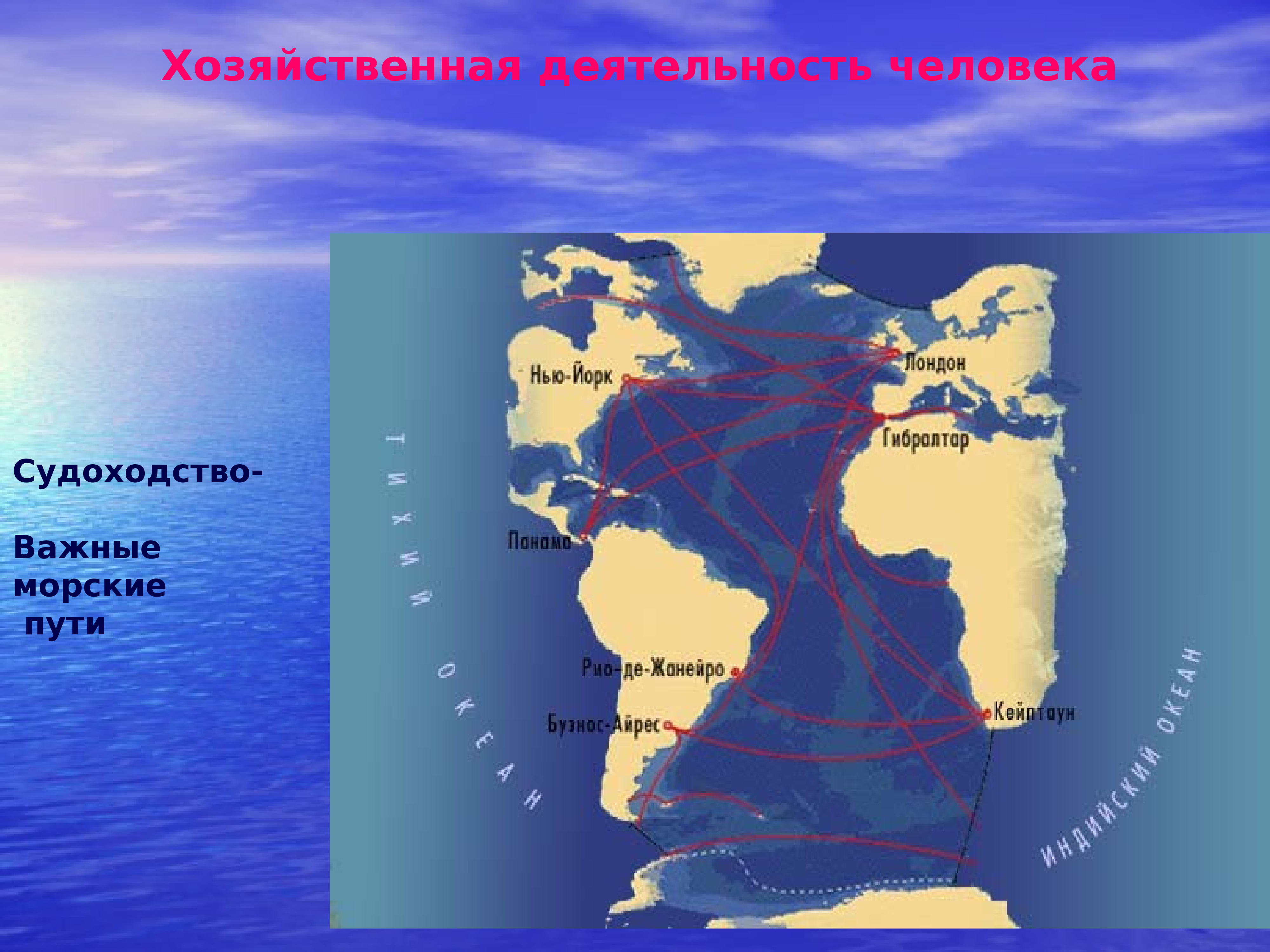 Виды хозяйственной деятельности океанов. Морские пути Атлантического океана. Транспортные пути Атлантического океана. Важнейшие транспортные пути Атлантического океана. Транспортные пути в Атлантическом океане на карте.