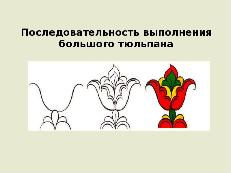 Последовательность выполнения большого тюльпана Последовательность выполнения большого тюльпана