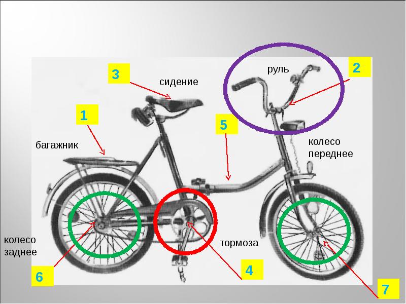 Песня руль два колеса. Велосипед расположение на руле тормоза и монетки. Впереди стоит руль снизу два колеса. Цикл 2 колёсный. Плакат правила велосипедиста.