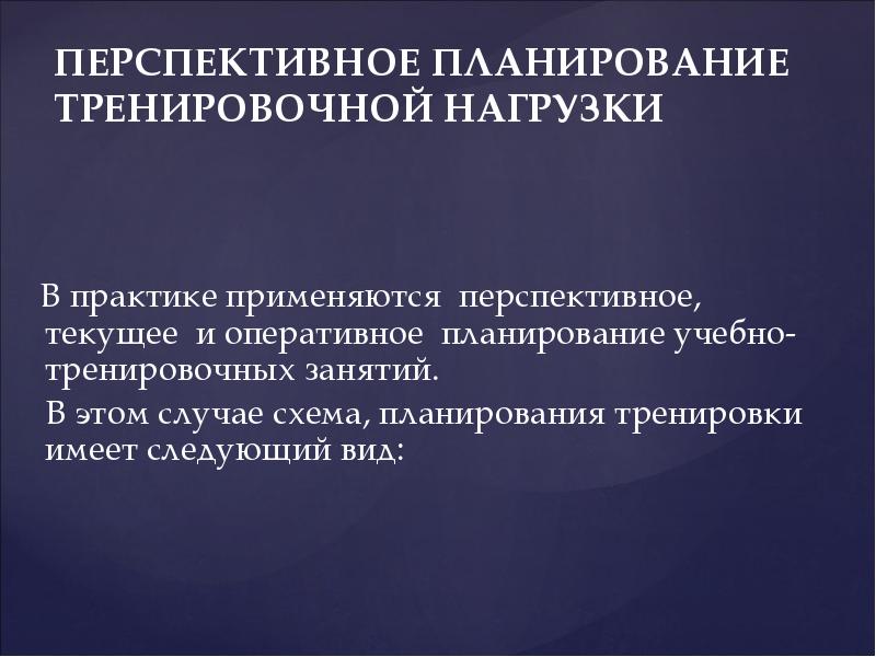 Планирование тренировочного процесса презентация