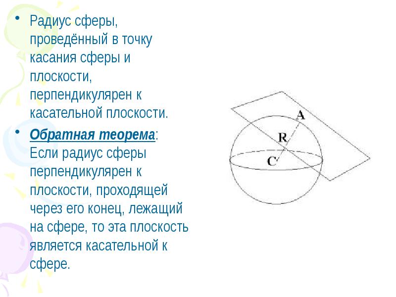 Сфера и шар 9 класс атанасян презентация