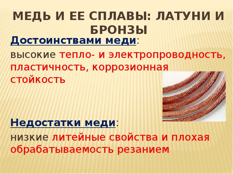 Сплавы меди