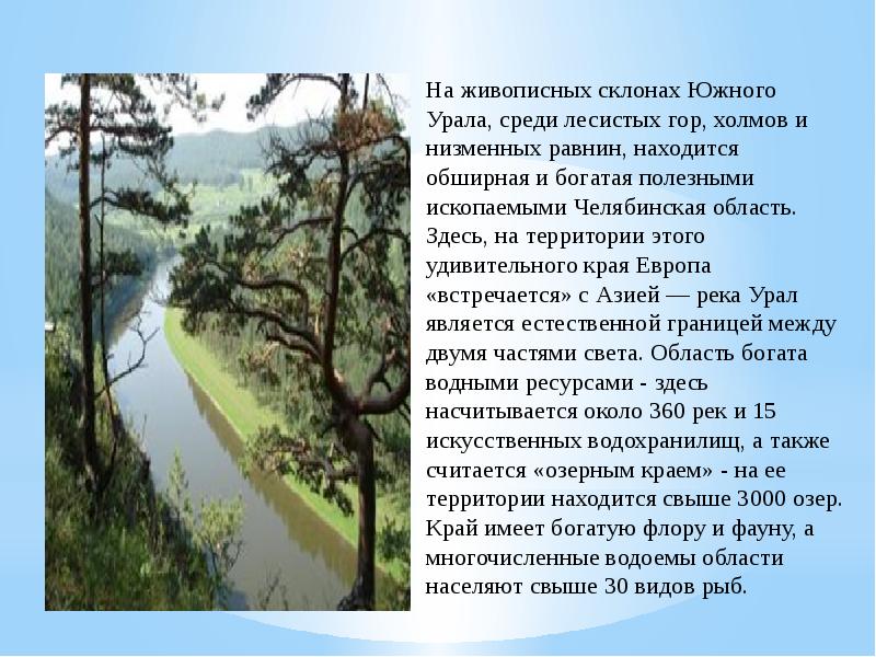 Проект разнообразие природы челябинской области 3 класс по окружающему миру