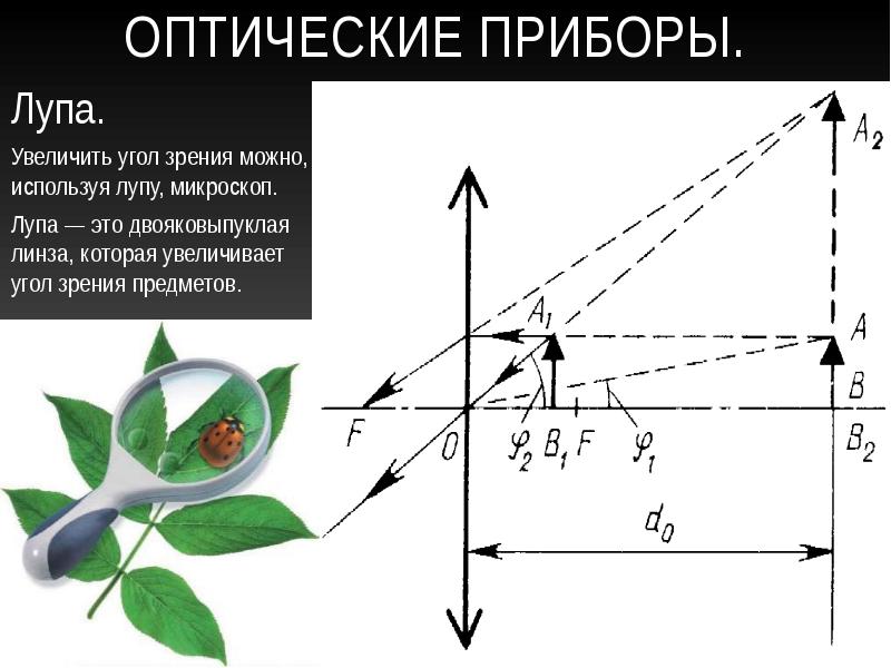 Укажите оптический прибор который дает мнимое прямое равное по размеру с предметом изображение