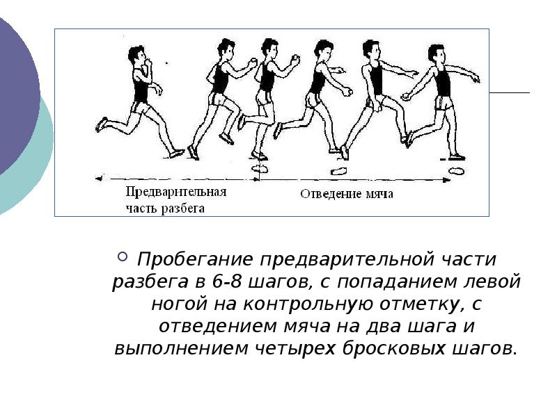 Ширина коридора для метания мяча и гранаты с места и с разбега составляет