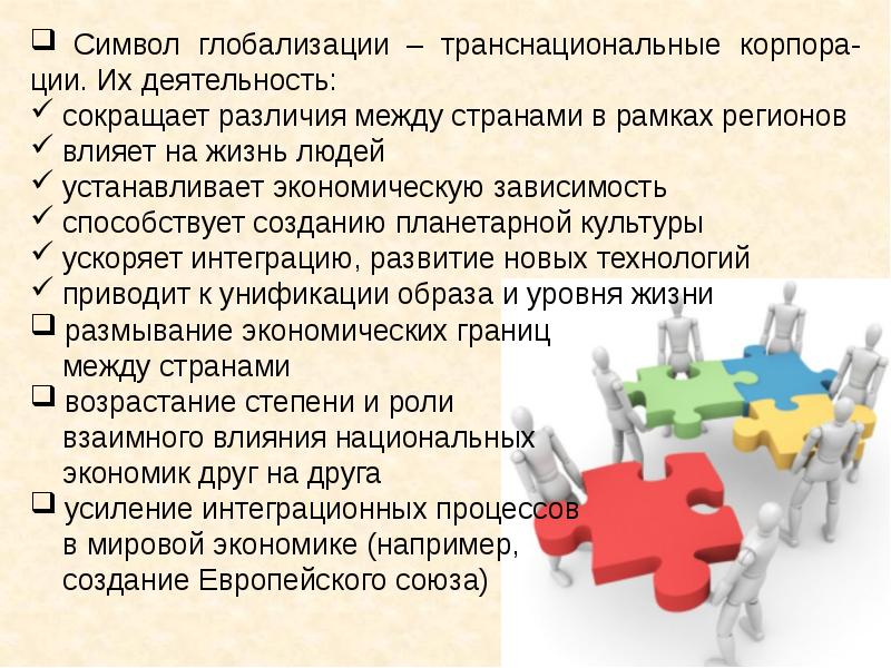 К уроку обществознания школьники подготовили презентации по отдельным аспектам глобализации