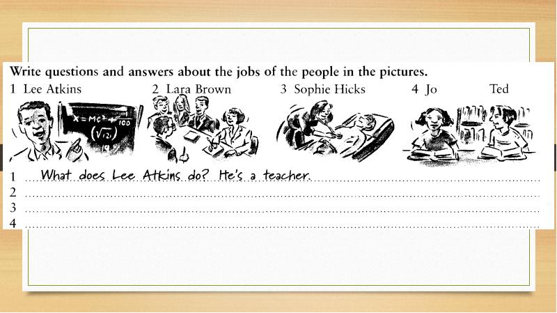 Answer the questions about the pictures. Write questions about the picture. Схема writing people. Write questions and answers about the jobs of the people in the pictures.. Write about the pictures.